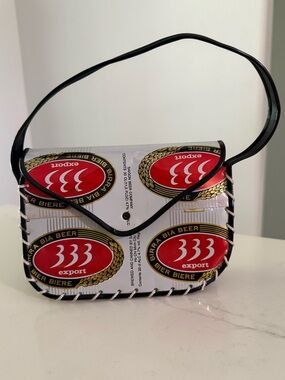 Handmade Upcycled 333 Export Beer Can Purse Recycled Aluminum Shoulder Bag